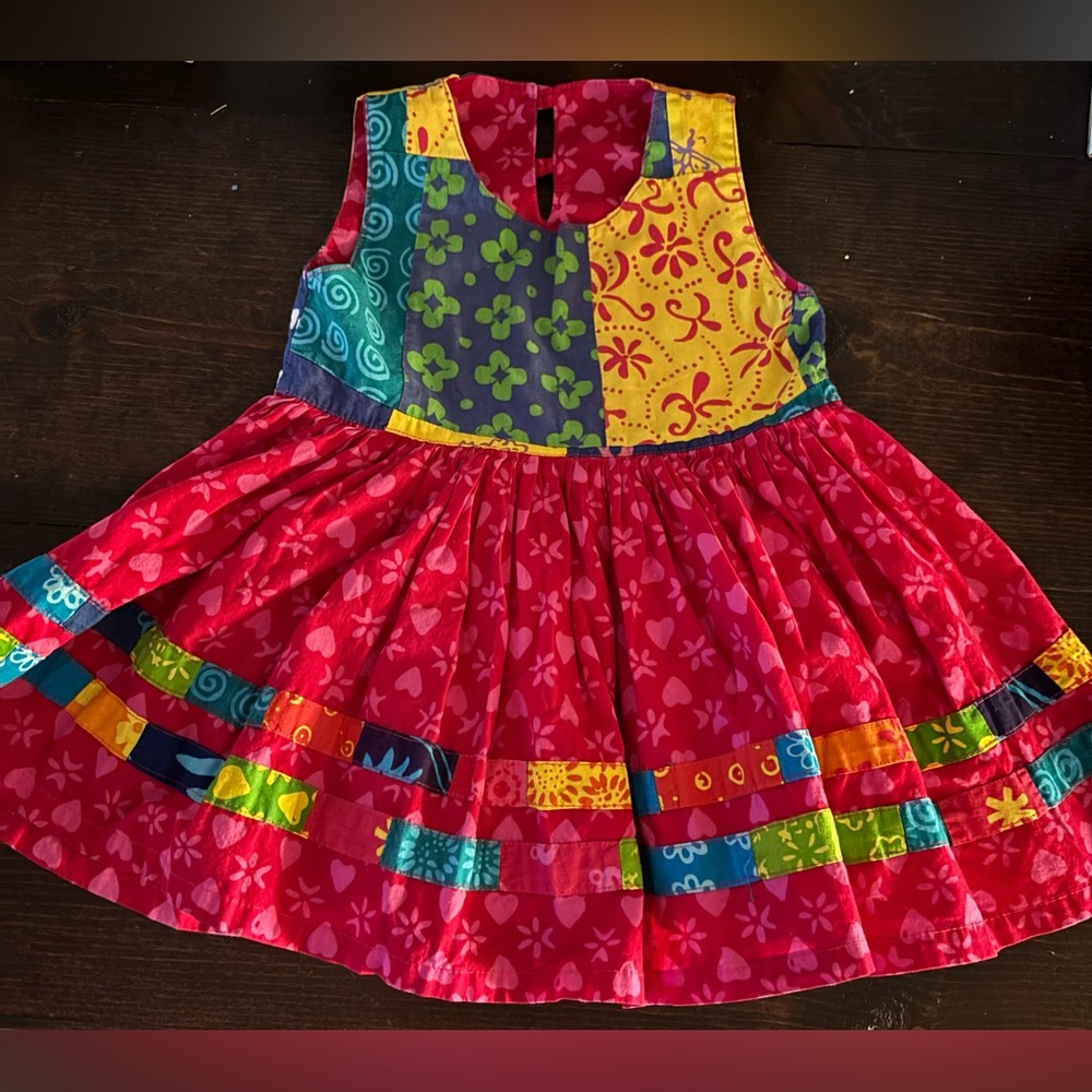 Red and Pink Floral Dress by Spicy Bambu Size 2